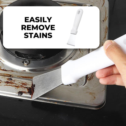 Glass Stove Curved Edge Scraper Flexible Black Straight Tool for Grease and Residue Removal