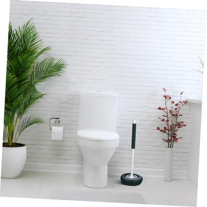 Alipis 1set Silicone Toilet Brush Holder Modern Design Scratch Bristles for Cleaning Quick-Drying Base Household Cleaning Accessories