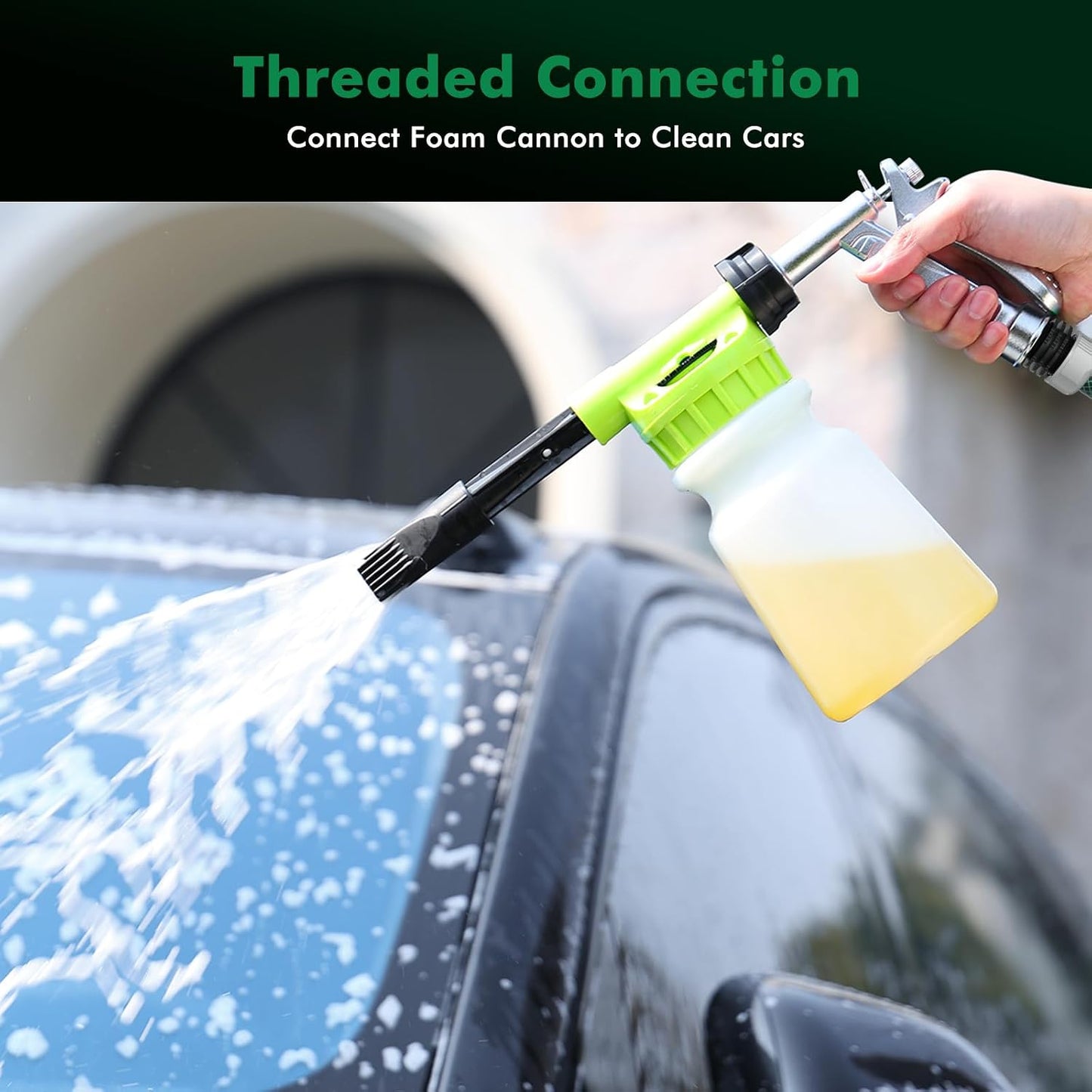 RESTMO 2 Pack 100% Metal Garden Hose Nozzle, Heavy Duty Pistol Grip | 5X Lifespan Rust-Proof Chrome Plated，Zinc Alloy Hose Sprayer with Threaded Front for Car Washing, Plant Watering