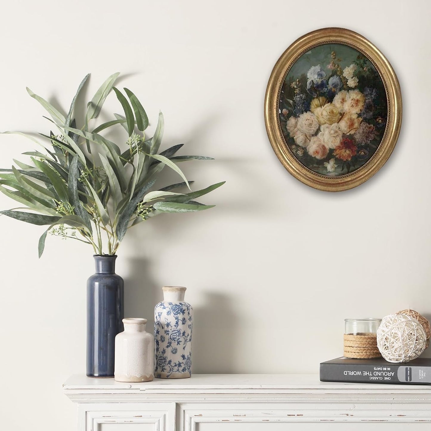 Ceramic Vase Set of 3, Neutral Flower Vases Home Decor, Pottery Rustic Farmhouse Decorative Vases Modern Decor for Table Mantel Entryway Bookshelf Living Room Kitchen Bedroom - Brown