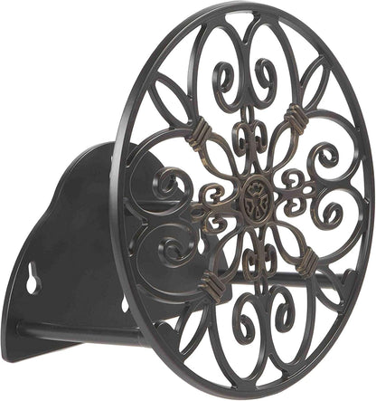 Liberty Garden Products 670 Wall Mounted Decorative Hose Butler, Holds 125-Feet of , Black