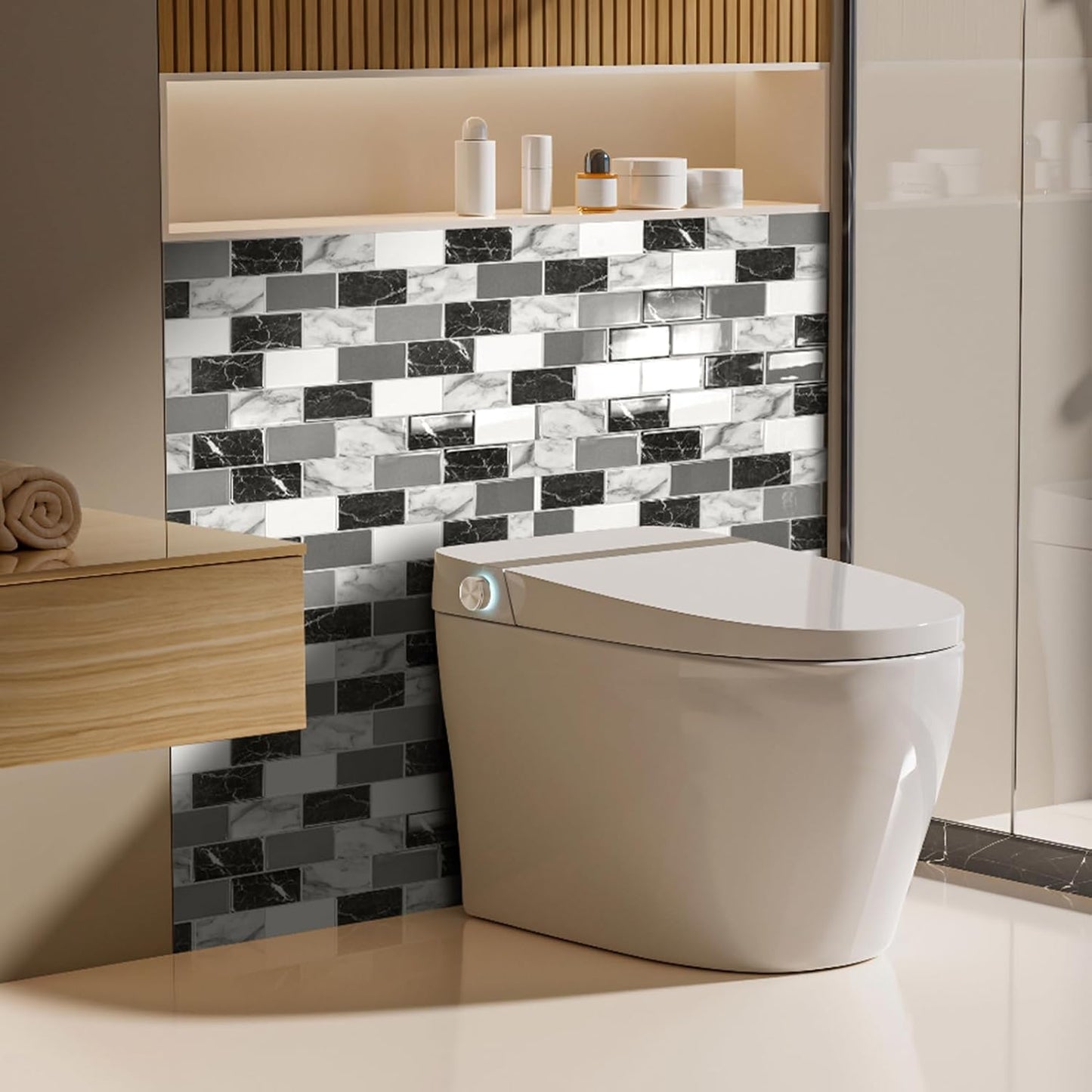 Art3d Peel and Stick Backsplash for Kitchen White Subway (10 Tiles, Thicker Design)