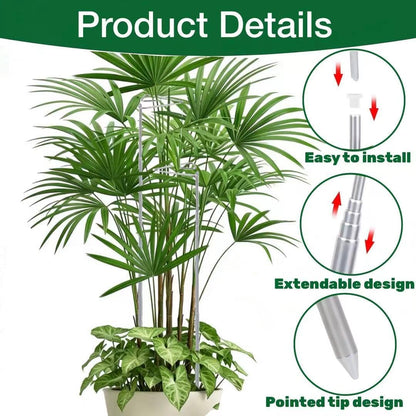 6 Pack Extendable Metal Plant Stakes, Length Scalable from 7IN to 24.5IN Plant Support Stake，with Plant tie Tape Extendable Plant Stakes for Indoor Plants Flowers, Tomatoes