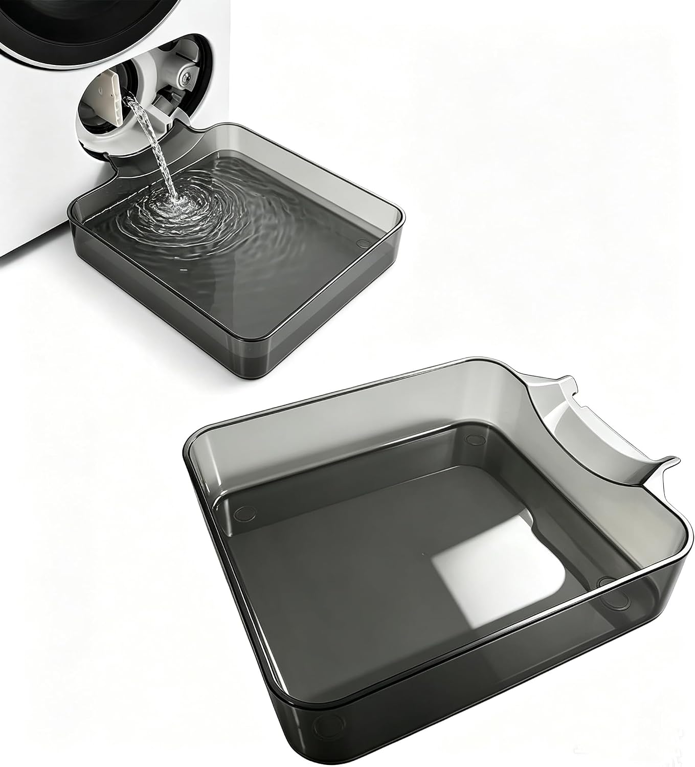 Universal Front-Load Washing Machine Drain Pan, Washer Drain Pan, Washing Machine Drainage Tray, Easy Installation for Apartments, Garages, and Rentals (drip Tray)