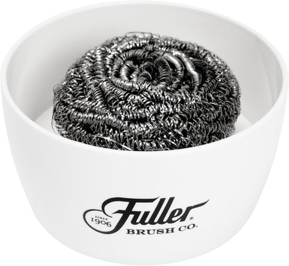 Fuller Brush Handy Holder with Drain Rack – Small Sink Caddy for Organizing Cleaning Sponges & Tools – Removable Drain Tray, Dishwasher Safe – Navy