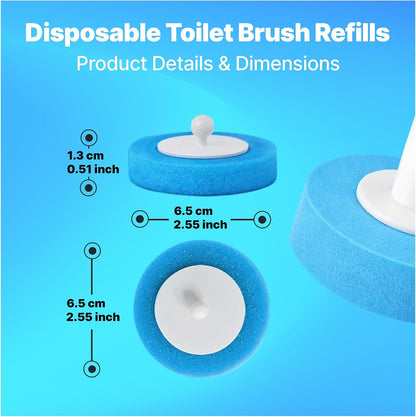 CiLoN 30 Pack Auto-Open Lid Disposable Toilet Bowl Brush & Holder System | Wall-Mounted Disposable Toilet Cleaning Set For Touch-Free Space-Saving Hygienic Modern Bathrooms (Starter Kit + 30 Sponge)