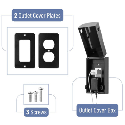 Bates Baby Safety Outlet Cover Box - Plug Covers for Electrical Outlets, Child Proof Outlet Cover, Socket Covers for Outlets