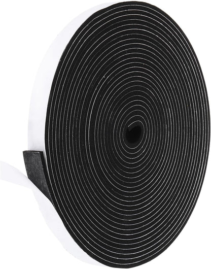PATIKIL Weather Stripping Door Seal Strip, 3/8 Inch x 1/4 Inch x 32 Ft Self Adhesive Soundproof High Density Foam Tape Insulation for Door Window Air Conditioning, White - Colors A