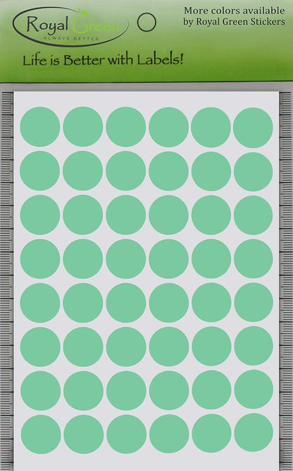 Royal Green Dot Sticker 11/16" Inch (17mm) Colored Labels in Purple - 2400 Pack - Colors A