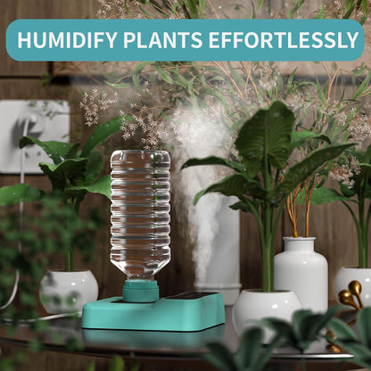 Travel Humidifier, Portable Small Humidifier for Plants, Bedroom, Office, Hotel or Car, Battery Operated Mini Cool Mist Humidifiers, Quiet 23dB, Auto-off, Night Light & BPA-Free, White