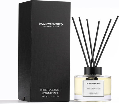 Clean Linen Reed Diffuser Set - Luxury Fragrance Reed Diffusers for Home. Office, Bathroom, Kitchen and Home Decor - Long-Lasting Scent with Non-Toxic Oils (5.63 oz, 160ml)