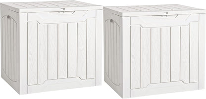 YITAHOME 134 Gallon Large Deck Box | Waterproof Resin Outdoor Storage Box with Lock, Doubles as 2-Person Bench Seating for Patio Furniture Cushions,Garden Tools &