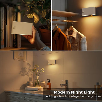 L LOHAS LED Motion Sensor Night Light, [2-Pack] Plug in Night Light with Motion Sensor and Dusk to Dawn Sensor, Brightness Adjustable, 3000K Soft White Nightlight for Bathroom Hallway Kitchen