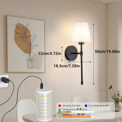 Nekhung Battery Operated Wall Sconces Set of Two, Wireless Battery Wall Light with 10000mAh RGB Dimmable Magnetic Bulb and Remote, Rechargeable Sconce Wall Decor for Bedroom Living Room Hallway
