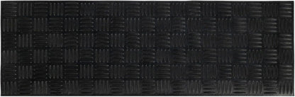 Ottomanson Non Slip Stair Treads Indoor – Peel and Stick Carpet Stair Treads for Wooden Stairs, Self Adhesive Anti Slip Stair Pads for Kids & Pets – 7.9" x 29.9", 7 Pack – Black