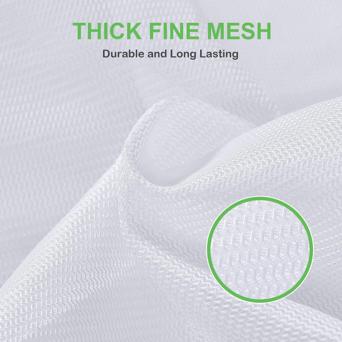OTraki Large Mesh Laundry Bags 28x35 inch Zipper Mesh Lingerie Bags for Washing Delicates Net Laundry Mesh Bag Machine Washable for Dorm Hotel Camp Don't Drying, Melting 140-176℉, White
