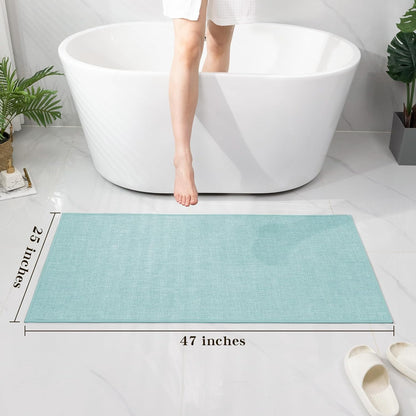 chakme Bathroom Rugs Mat 24x17, Ultra Thin Non Slip Bath Mat Small Quick Dry Absorbent Bath Mat for Bathroom Floor, (Dark Beige, 24"x17")