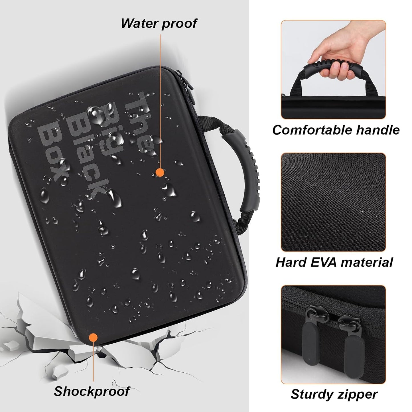 Arkeiliy Battery Organizer, Battery Organizer Storage Case with Tester BT-168, Waterproof Battery Holder Box Holds, Battery Case Organizer 60+ AA AAA C D 9V Batteries (Batteries are Not Included)
