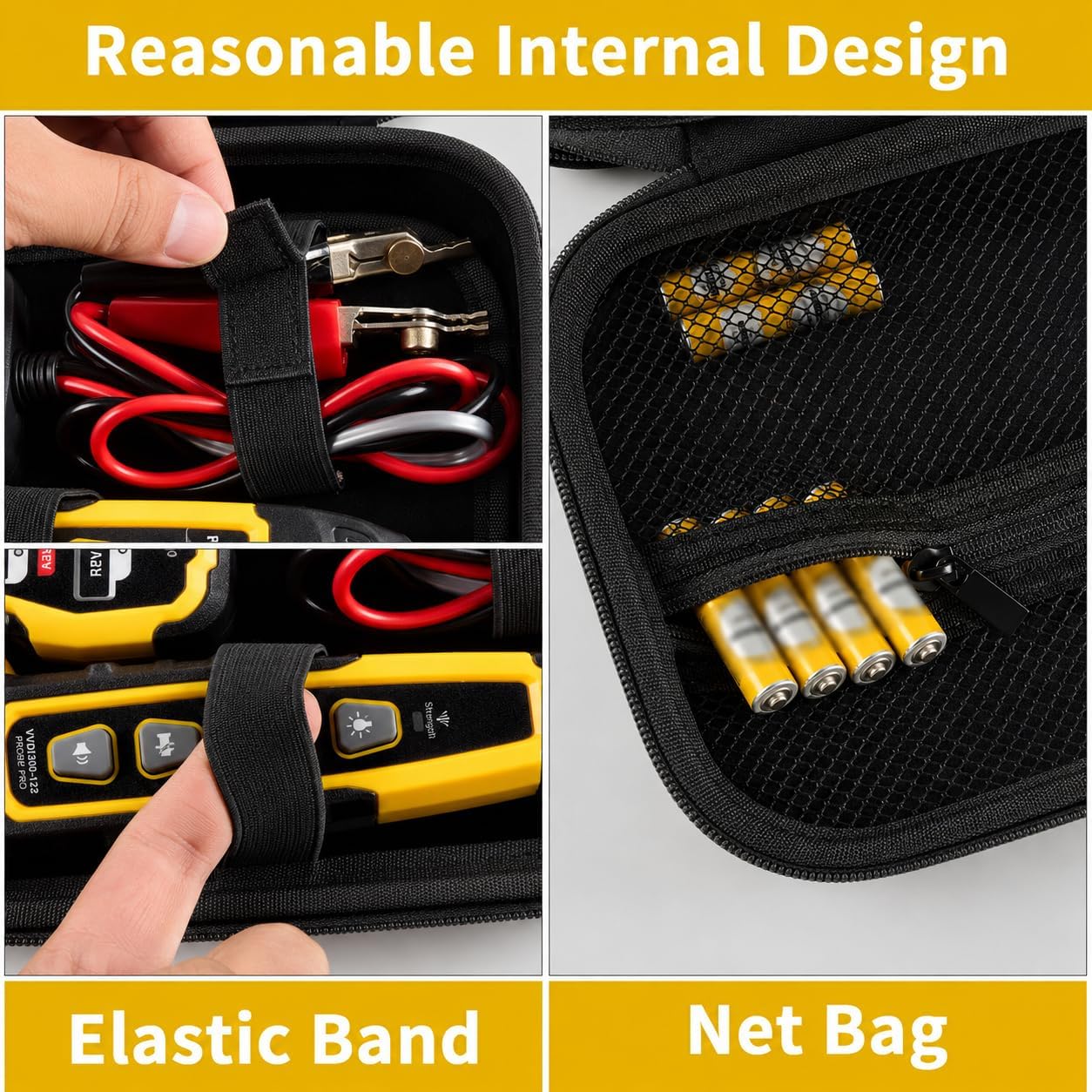 Case for Klein Tools VDV500-705/820/063 Wire Tracer Tone Generator,Bag Only | Probe Kit Continuity Tester Holder, for Ethernet / Telephone / Speaker / Coax / Cable Toner, for Electricians, Jet Black