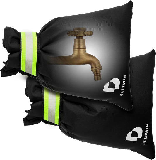 DELSWIN Outdoor Faucet Cover for Winter, 5P 8.7"x7" Hose Bib Insulation, Outside Waterproof Spigot Protection, Bigger and Thicker Frost Freeze Insulated Cover