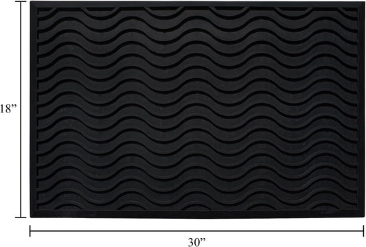 A1HC New Natural Rubber Premium Scrapper Door Mats-Keeps Mud and Dirt Away for Commercial and Residential Use, Office Entrance, Retail, Restaurants, Homes & Any Areas Where is Heavy Traffic 36"x60"