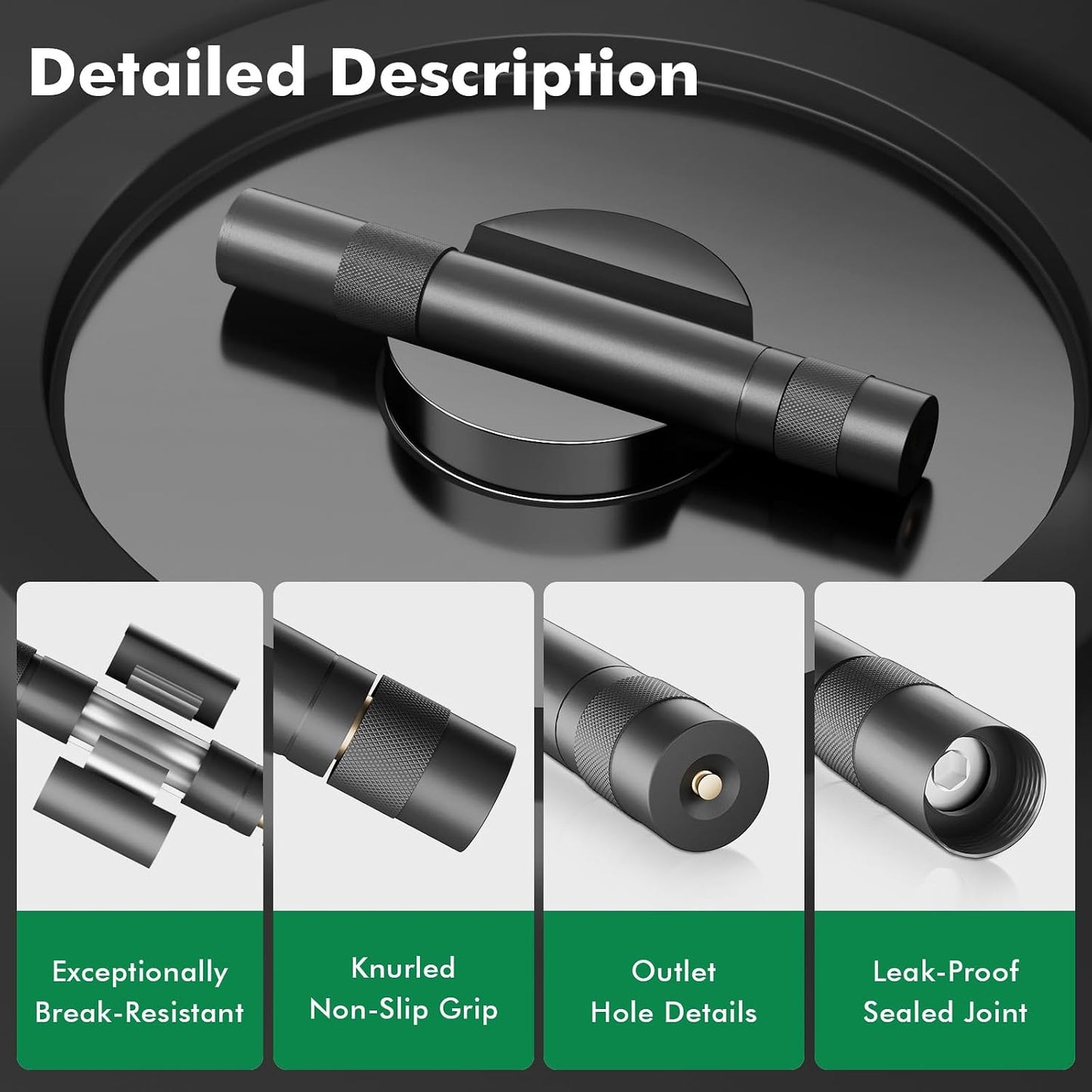 RESTMO Water Hose Nozzle, Heavy Duty Garden Hose Sprayer Nozzle for Outdoor | Metal Hose Nozzle, Anti-Rust Coating, Leak-proof, Adjustable 3 Spray Patterns, Ideal for Patios & Floors & Cars, Black