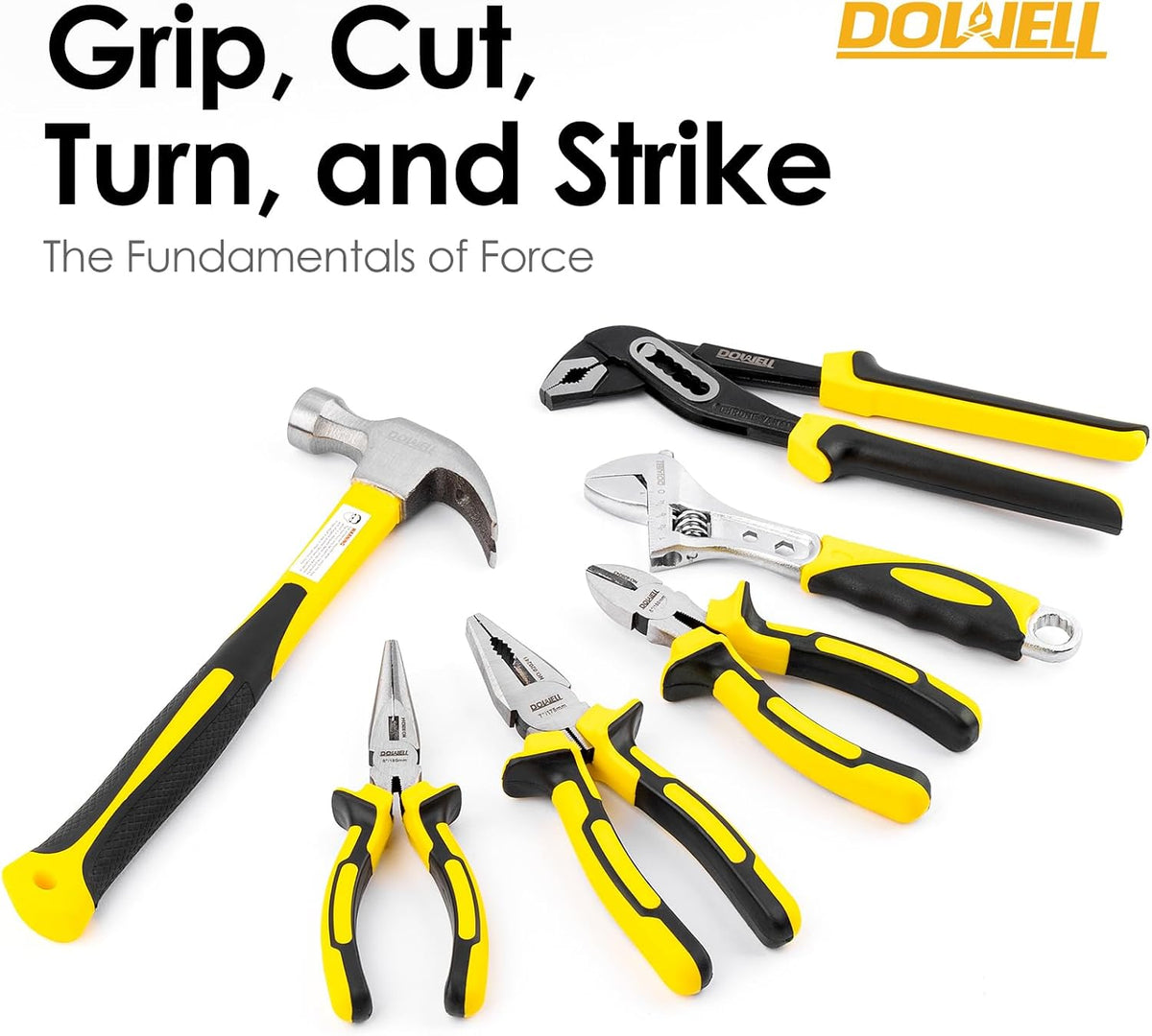DOWELL Tool Set Tool Kit Homeowner Tool Set Wrench Pliers Screwdriver Set Repair Tool Kit
