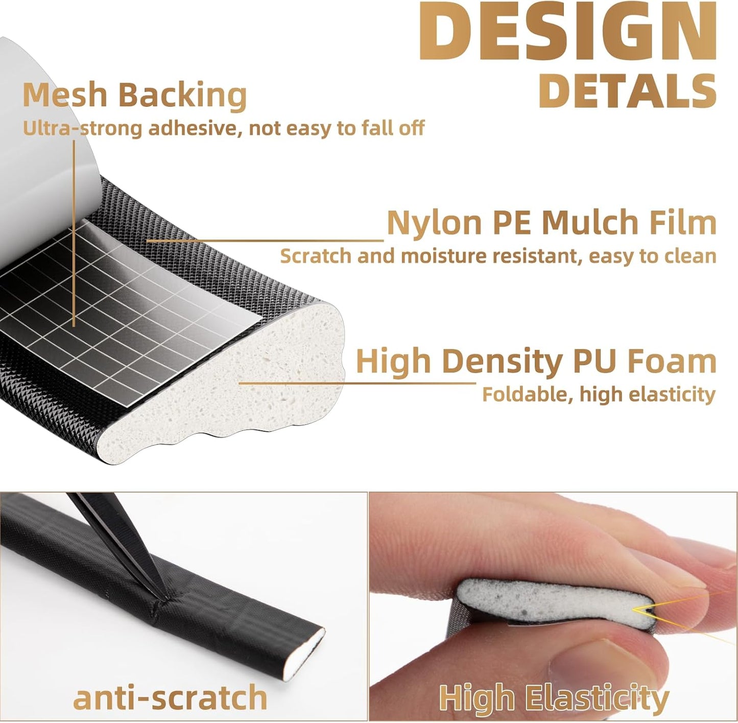 118” Wedge-Shape Foam Window Weather Stripping Door Seal Strip,Soundproofing Frame Winter Insulation Tape for Exterior Front Door,Noise Cancelling Window Inserts,Door Gap Filler Light Blocker,White