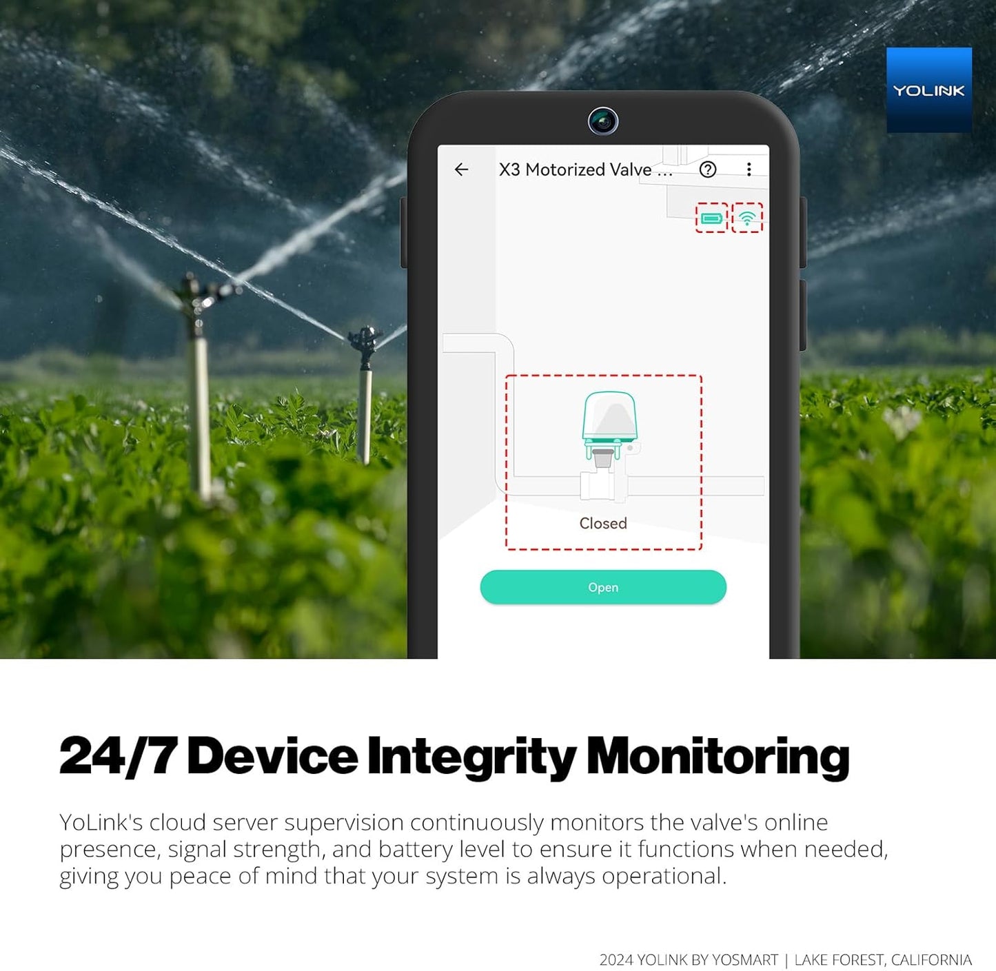 YoLink LoRa Smart Water Leak Protection System, Including 1/2" Commercial Grade Smart Motorized Stainless Steel Valve, (3) Water Leak Sensors, Hub: Up to 1/4-Mile Range, IFTTT, Alexa, Home Assistant