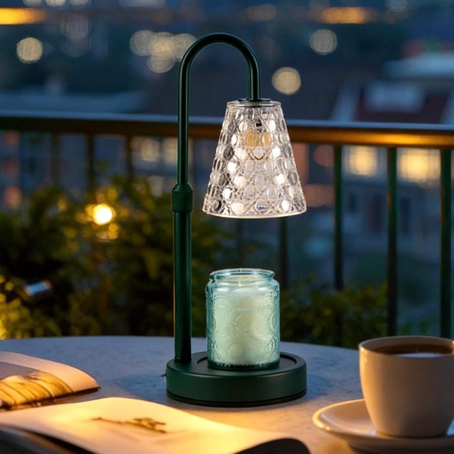 Candle Warmer Lamp with Timer Dimmable, Birthday Gifts for Women Mom, House Warming Gifts New Home Decor, Wax Melt Warmer for Jar Candles with 2 Bulbs, Black