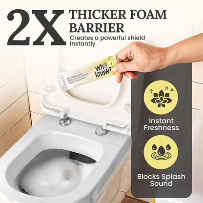 Who Knew Toilet Bombs for Smell - 14 Citrus Sachets | Drop Before You Go Poop | Toilet Odor Eliminator & Poop Smell Eliminator | Portable Bathroom Deodorizer for Travel, Guest Bathrooms & On-The-Go