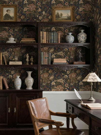 Dimoon 17.3''x78.7'' Peel and Stick Wallpaper Floral Cute Contact Paper Vintage Village Country Cottage Wallpaper Farmhouse Yellow Beige Renter Friendly Geometry Waterproof Embossed Kitchen Bedroom