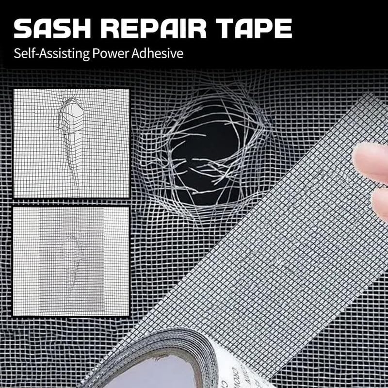 Upgraded Strong Adhesive Screen Repair Tape, 2024 New 2" x 80" Screen Repair Kit Window Fiberglass Mesh Screen Repair Tape, Self-Adhesive Screen Window Repair Patch for Doors, Windows