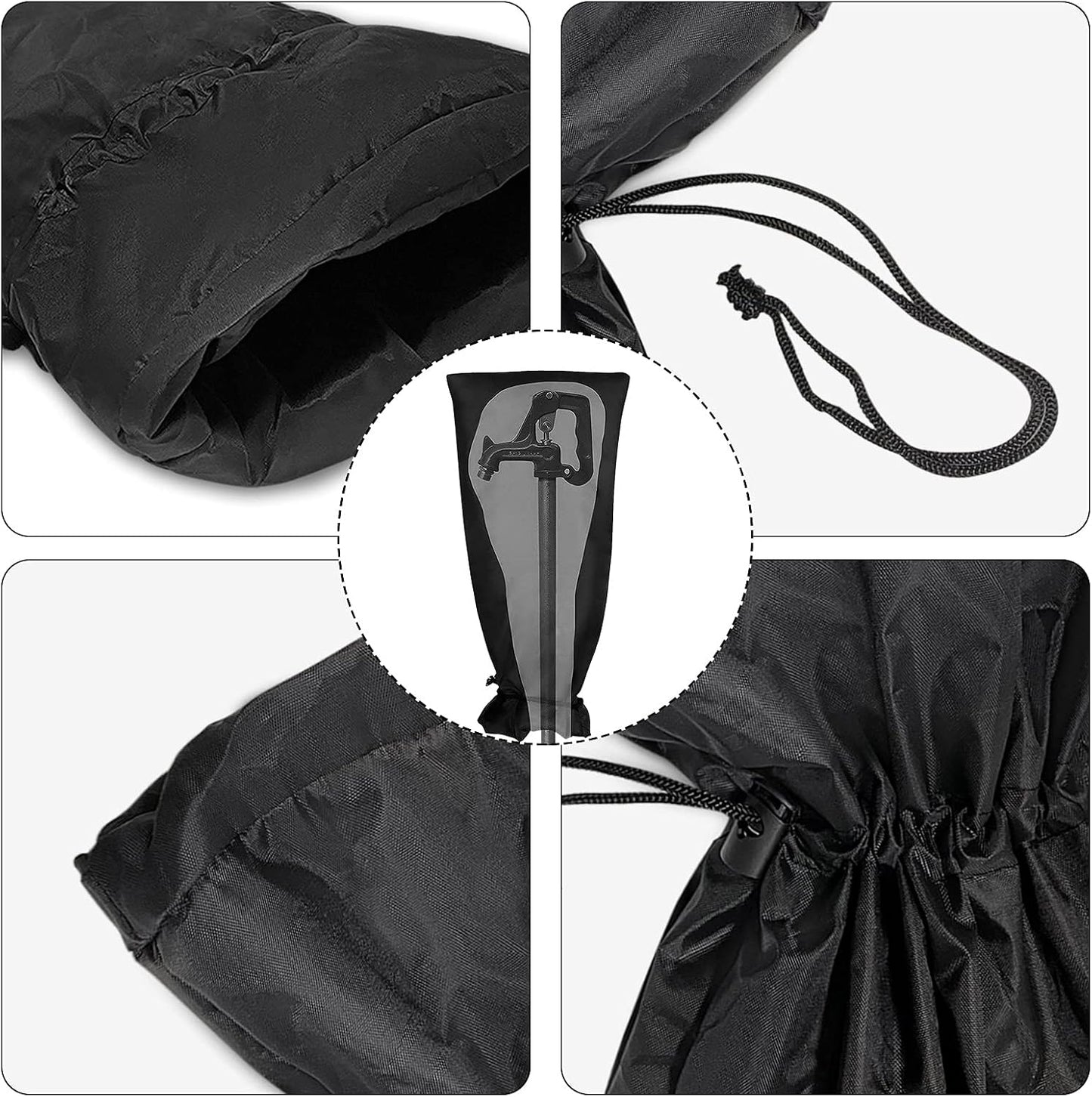 Outdoor Faucet Cover Socks for Winter Freeze Protection, Homsky 28" L x 15" W Large Faucet Covers for Outside, Reusable Outdoor Yard Spigot Cover, Antifreeze Long Water Insulated Faucet Cover Socks