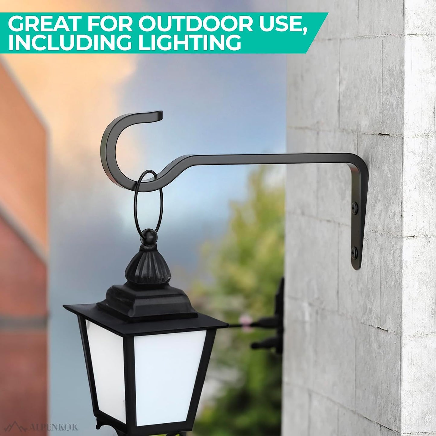 Garden Hose Hook for Outside with Heavy-Duty Steel Construction - Anti-Slip Coating, Holds Up to 66 lbs of Hoses, Cords, and Tools - Hose Hanger Wall Mount for Yard, Garage, Pool Deck, or Fence Post