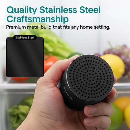 SereneLife Fridge Deodorizer & Odor Eliminator, Multi-Use Refrigerator Deodorizer Aluminum Pod for Freezer, Closet, Car, Shoes & Enclosed Spaces, Compact, Reusable & Lasts Up to 10 Years (Gray)