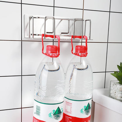 HANZE 2 Pack Toothbrush Holder 304 Stainless Steel Adhesive Wall Mounted 3 in 1 with Toothbrush Holder Toothpaste Holder and Cup Holder for Bathroom Shower