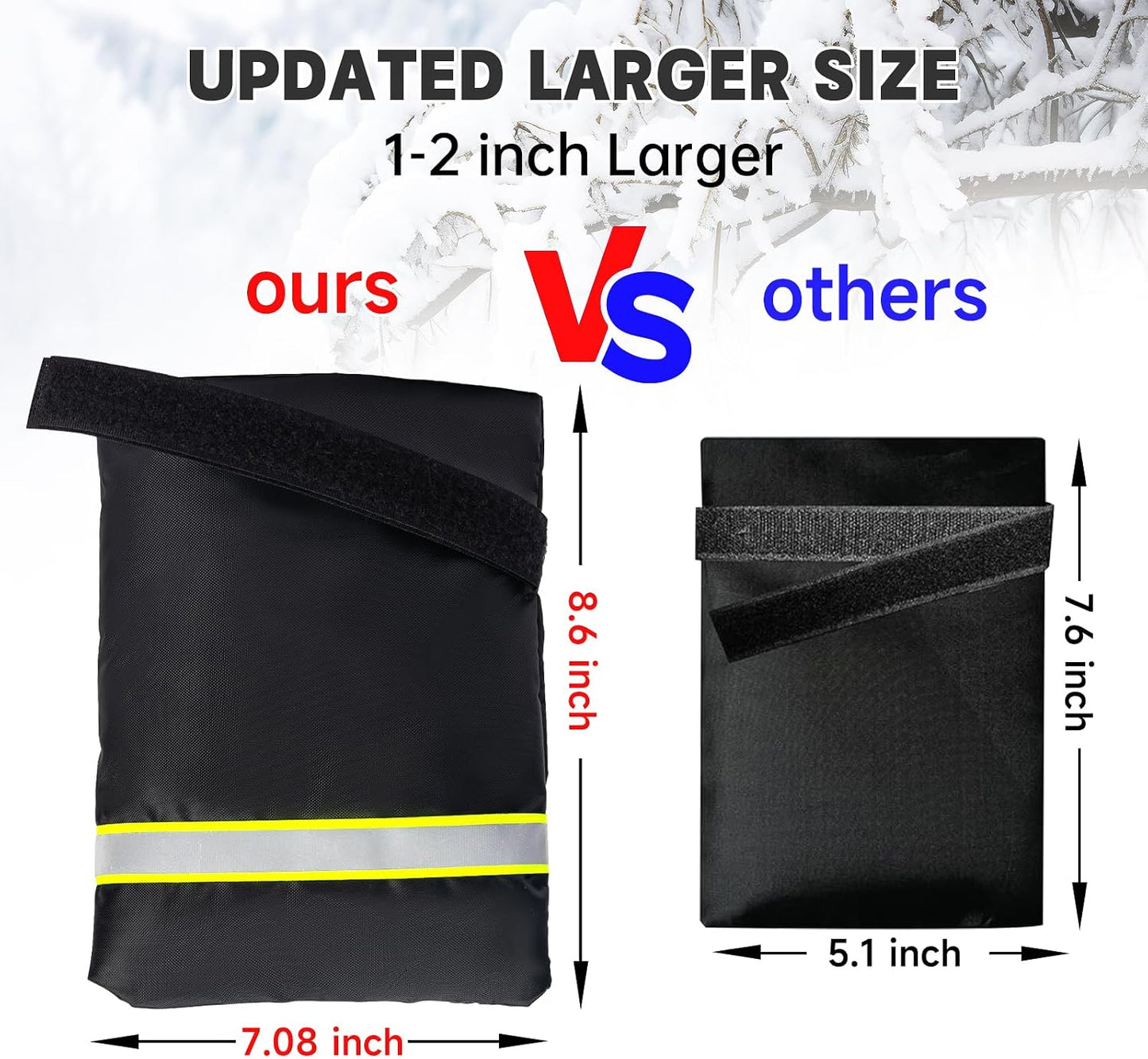 Riboud Outdoor Faucet Covers for Winter 4 Pack 8.6" H X 7.1" W, Outside Garden Faucet Socks for Freeze Protection, Reusable Waterproof Insulated Spigot Cover