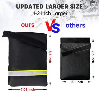 Riboud Outdoor Faucet Covers for Winter 4 Pack 8.6" H X 7.1" W, Outside Garden Faucet Socks for Freeze Protection, Reusable Waterproof Insulated Spigot Cover