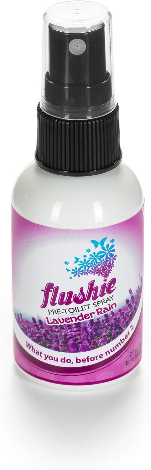 Flushie Pre-Toilet Spray Travel Size Toiletries Bathroom Spray for Toilet Deodorizer Traveling Essentials - Poop Odor Eliminator (Linen, 1oz 3pack)