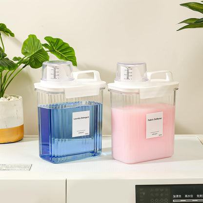 64 OZ Laundry Detergent Dispenser, Liquid Laundry Soap Dispenser, Fabric Softener Dispenser, Scent Booster/Laundry Powder Holder & Container, Laundry Room Organization and Storage, 3PACK