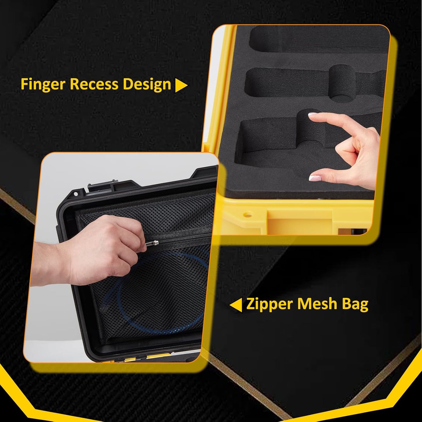 Hard Shell Case for Klein Tools VDV501-851 VDV500-123 VDV226-110 VDV427-300 | Portable Storage Holder for Network Tools Cable Tester for Scout Pro 3/ Wire Tracer and Accessories | Yellow Black