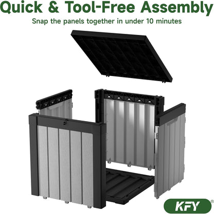 230 Gallon Large Outdoor Storage Box Waterproof, UV Resistant Resin Deck Box with Hydraulic Rod & Lockable Latch for Patio Furniture, Outside Storage Box for Garden Tools, Patio Cushions, Black