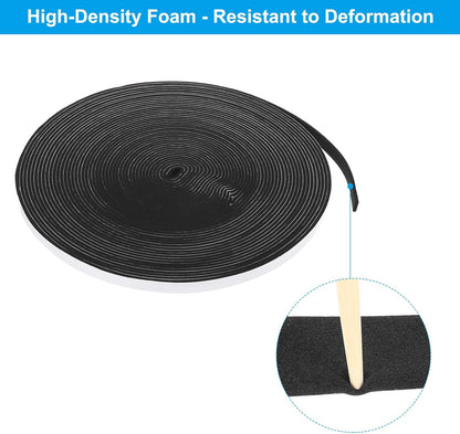 PATIKIL Weather Stripping Door Seal Strip, 3/8 Inch x 1/4 Inch x 32 Ft Self Adhesive Soundproof High Density Foam Tape Insulation for Door Window Air Conditioning, White - Colors B