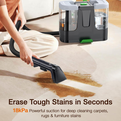 Electric Spin Scrubber, Cordless Cleaning Brush Scrubber with 7 Replaceable Brush Heads and Adjustable Extension Handle, IPX7 Waterproof Power Cleaning Brush for Bathroom Tub Floor Tile Shower