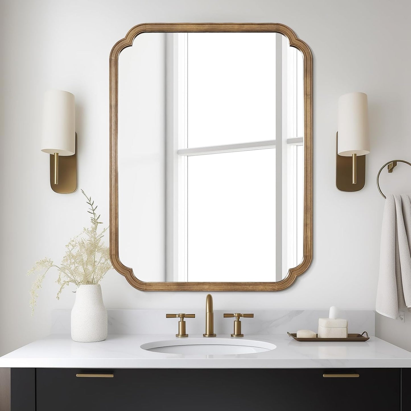WallBeyond Full Length Mirror Wall Mounted 65"x22", Rustic Wooden Frame Floor Mirror, Large Full Body Mirror for Bedroom, Leaning or Hanging Against Wall, Natural