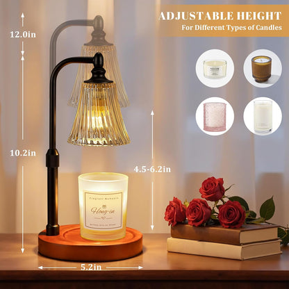 Candle Warmer Lamp with Timer Dimmable,Birthday Gifts for Women Mom Sister,Adjustable Height Wax Melt Warmer for Jar Candles,House Warming Gifts New Home,Ideal for Office,Dorm,Bedroom Home Decor