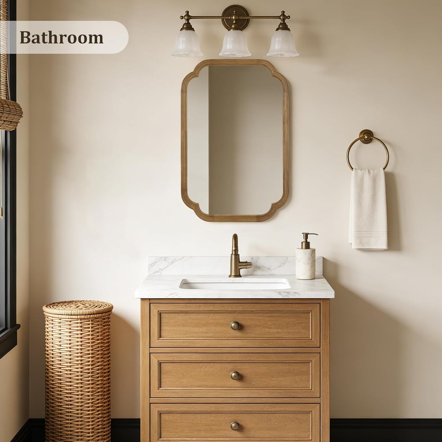 WallBeyond Full Length Mirror Wall Mounted 65"x22", Rustic Wooden Frame Floor Mirror, Large Full Body Mirror for Bedroom, Leaning or Hanging Against Wall, Natural