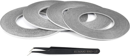 2mm / 3mm x 50M LCD Repair Tape Phone Screen Adhesive Tape LCD Touch Screen Repair Tape with 1 Tweezers for Cell Phone, iPad, Tablets, Laptops, LCD Screen