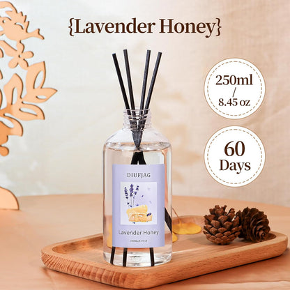 3 Pack Fragrance Reed Diffuser, 50ML Lavender Jasmine Lemongrass Aromatherapy Diffuser Set with 12 Black Fiber Sticks,Air Freshener for Bedroom Bathroom Office, 8.2X 6.6X 2.1 inch